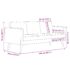 vidaXL Sofa 3-Seater Fabric Dark Grey - Image 8