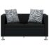 vidaXL Sofa 2-Seater Artificial Leather Black - Image 3