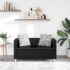 vidaXL Sofa 2-Seater Artificial Leather Black
