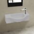 vidaXL Ceramic Bathroom Sink Basin with Faucet Hole White