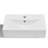 Ceramic Bathroom Sink Basin Faucet/Overflow Hole White Rectangular - Image 3