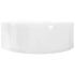 vidaXL Ceramic Bathroom Sink Basin Faucet/Overflow Hole White Round - Image 5