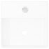 vidaXL Ceramic Bathroom Sink Basin with Faucet Hole White Square - Image 3