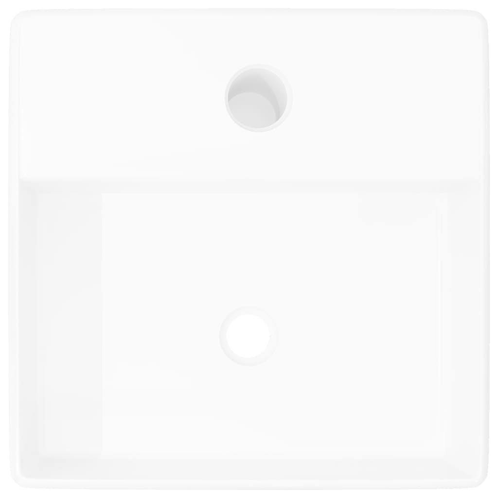 8718475942290_g_en_hd_1 vidaXL Ceramic Bathroom Sink Basin with Faucet Hole White Square - Image 3