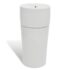 vidaXL Ceramic Stand Bathroom Sink Basin Faucet/Overflow Hole White - Image 2