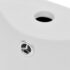 vidaXL Ceramic Stand Bathroom Sink Basin Faucet/Overflow Hole White - Image 4