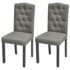 vidaXL Dining Chairs 2 pcs Grey Fabric