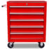 vidaXL Workshop Tool Trolley 5 Drawers Red - Image 4