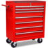 vidaXL Workshop Tool Trolley 7 Drawers Red - Image 4