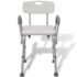 vidaXL Shower Chair Aluminium White - Image 2