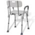vidaXL Shower Chair Aluminium White - Image 3