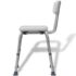 vidaXL Shower Chair Aluminium White - Image 4