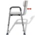 vidaXL Shower Chair Aluminium White - Image 5