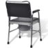 vidaXL Commode Chair Steel Black - Image 4