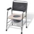 vidaXL Commode Chair Steel Black - Image 5