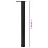vidaXL 4 Height Adjustable Table Legs Black 710 mm - Image 7