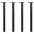 vidaXL 4 Height Adjustable Table Legs Black 870 mm