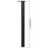 vidaXL 4 Height Adjustable Table Legs Black 870 mm - Image 7