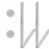 vidaXL Telescopic Table Legs 2 pcs Chrome 710 mm-1100 mm - Image 3