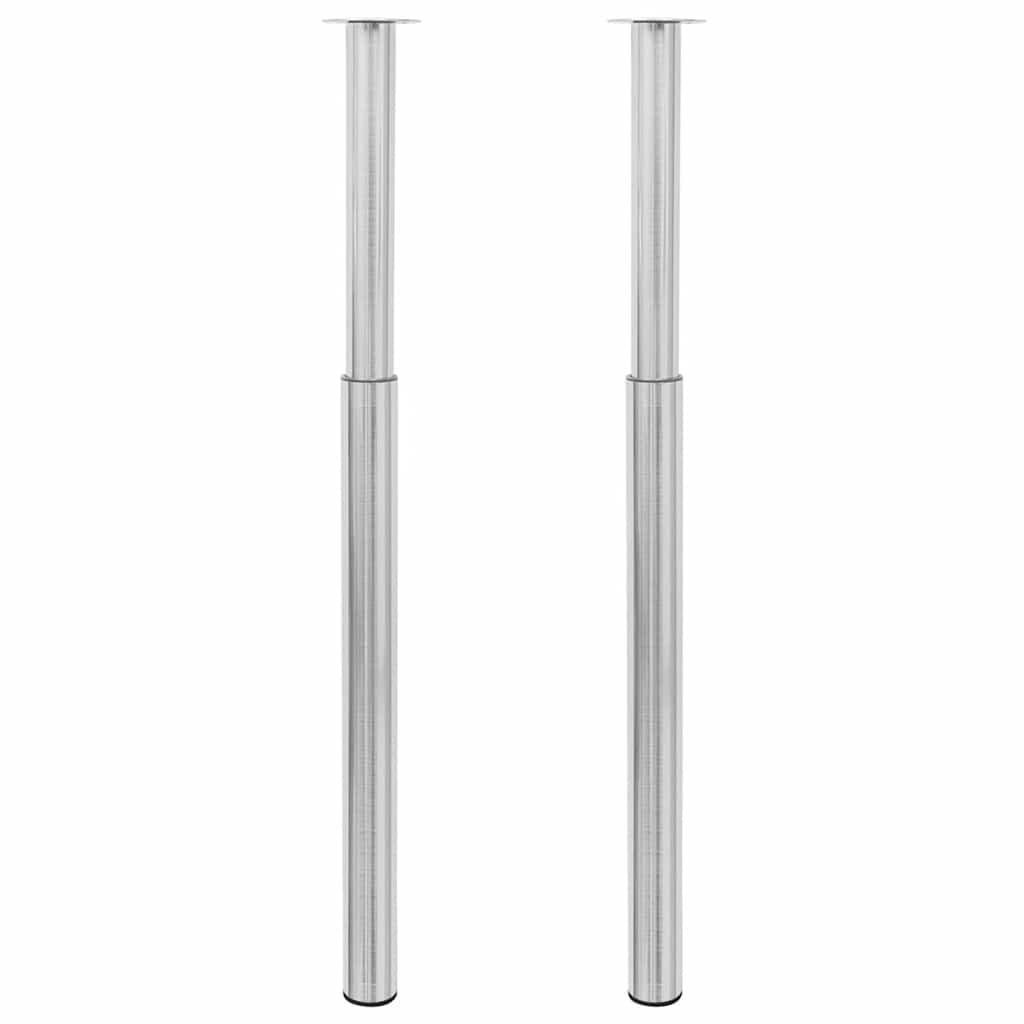 8718475946670_g_en_hd_1 vidaXL Telescopic Table Legs 2 pcs Brushed Nickel 710 mm-1100 mm - Image 2