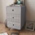 vidaXL Side Cabinet with 3 Drawers Grey