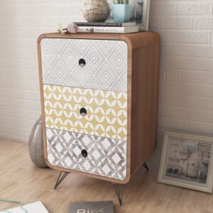 vidaXL Side Cabinet with 3 Drawers Brown