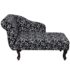 vidaXL Chaise Longue Black and White Fabric - Image 2