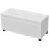 vidaXL Storage Ottoman Artificial Leather White - Image 3