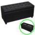 vidaXL Storage Ottoman Artificial Leather Black