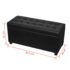 vidaXL Storage Ottoman Artificial Leather Black - Image 9