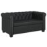 vidaXL Chesterfield 2-Seater Artificial Leather Black - Image 2
