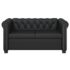 vidaXL Chesterfield 2-Seater Artificial Leather Black - Image 3