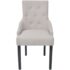 vidaXL Dining Chairs 2 pcs Cream Grey Fabric - Image 3