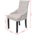 vidaXL Dining Chairs 2 pcs Cream Grey Fabric - Image 7