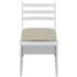 vidaXL Dining Chairs 6 pcs White Solid Wood and Velvet - Image 3