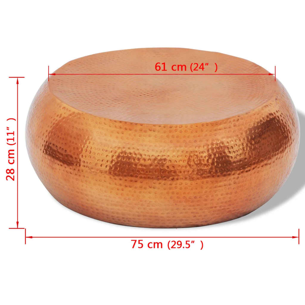 8718475950882_g_en_hd_3 vidaXL Hammered Aluminium Coffee Table Brass/Copper Colour - Image 4