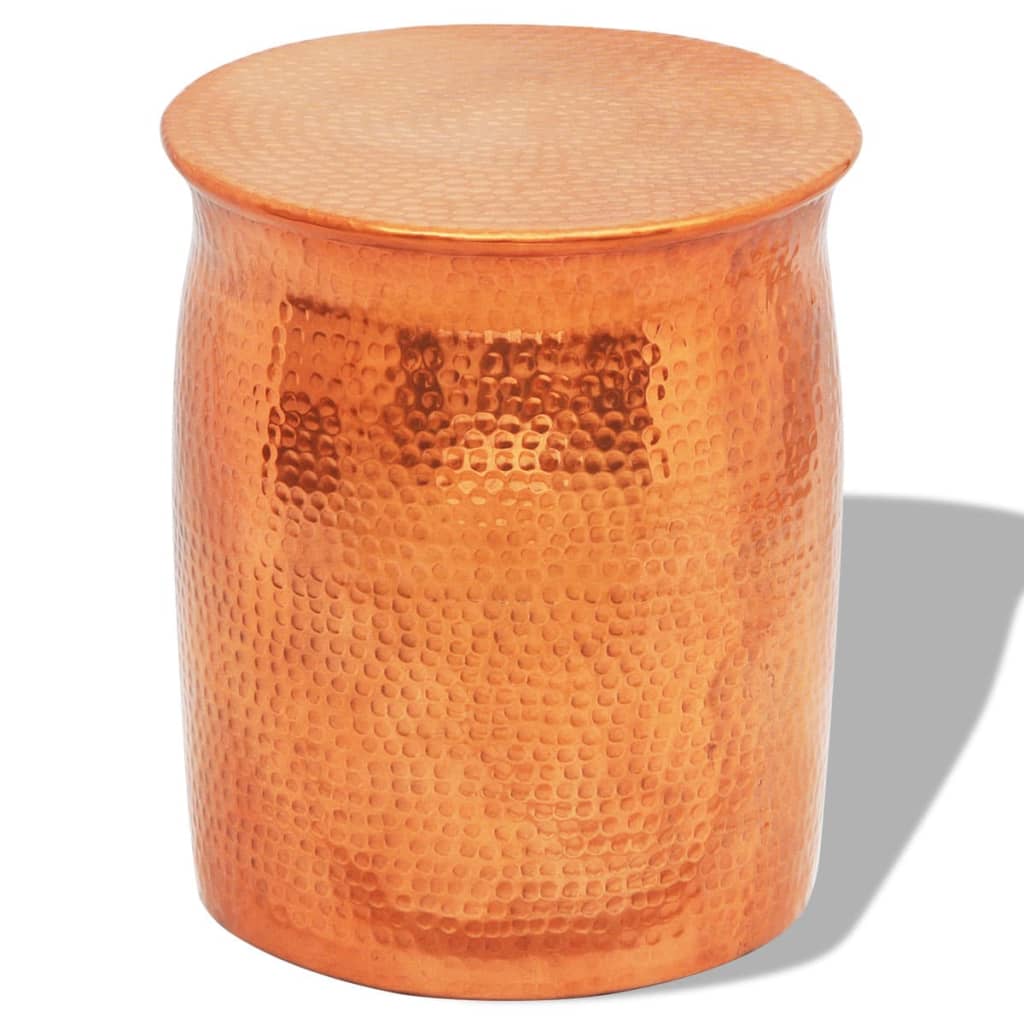 8718475950905_a_en_hd_1 vidaXL Hammered Aluminium Stool/Side Table Brass/Copper Colour - Image 1
