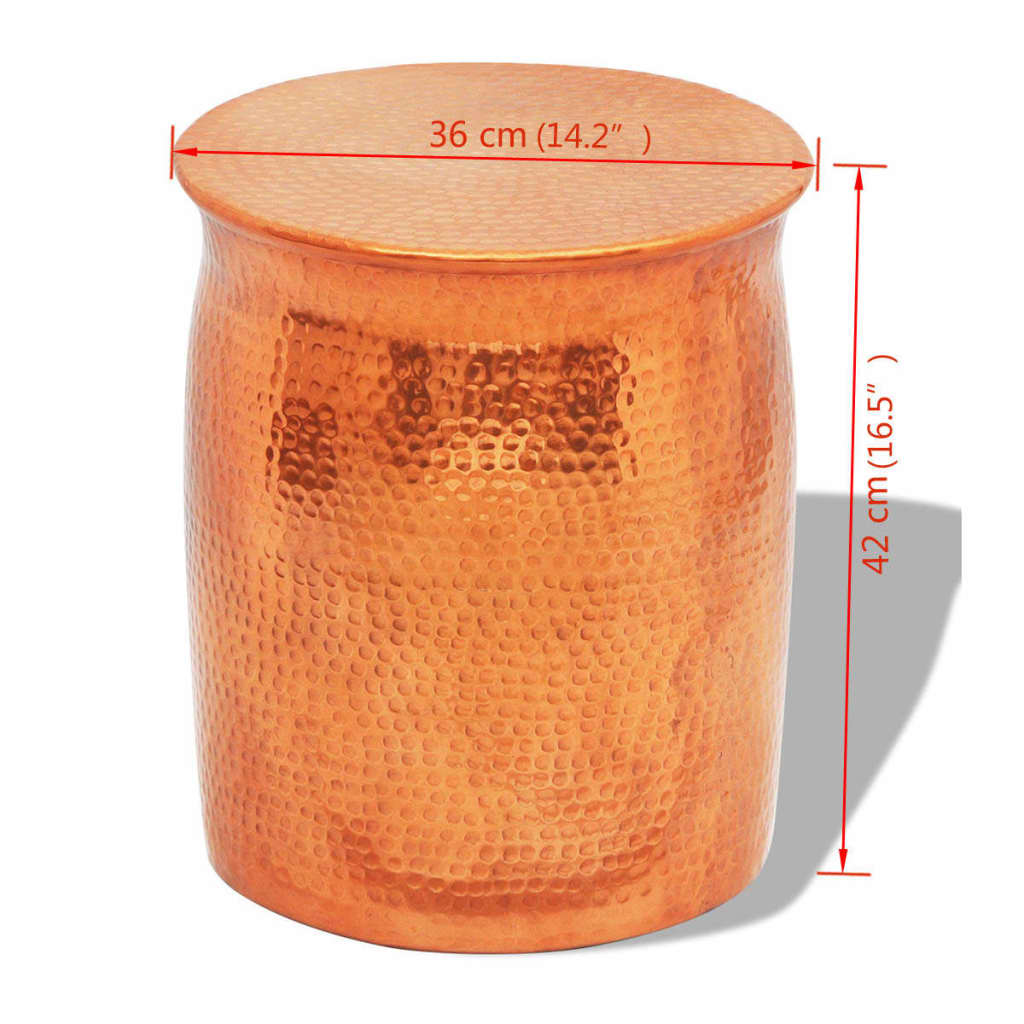 8718475950905_g_en_hd_3 vidaXL Hammered Aluminium Stool/Side Table Brass/Copper Colour - Image 4