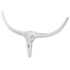 Wall Mounted Aluminium Bull’s Head Decoration Silver 72 cm - Image 2