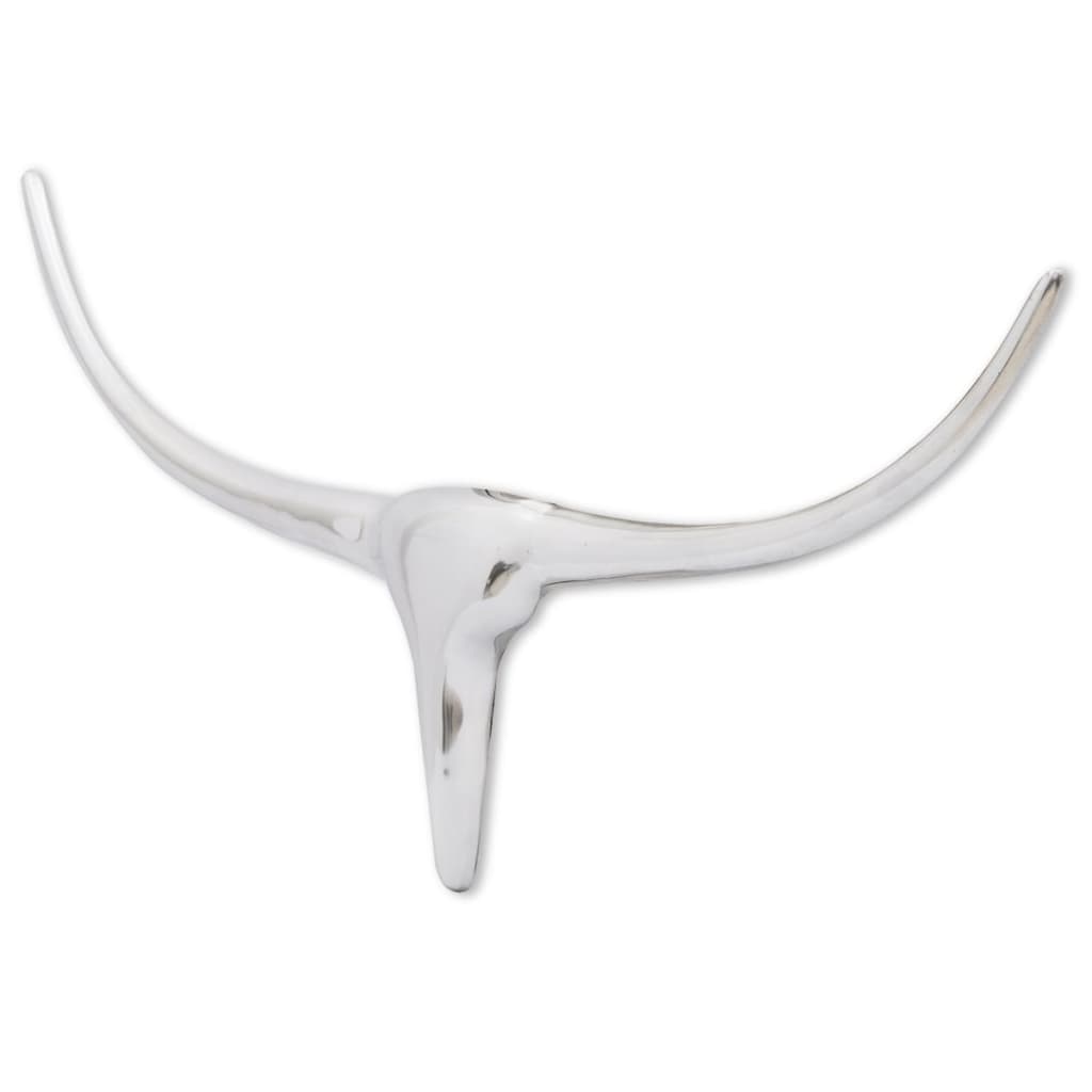 8718475951018_a_en_hd_1 Wall Mounted Aluminium Bull’s Head Decoration Silver 72 cm - Image 2