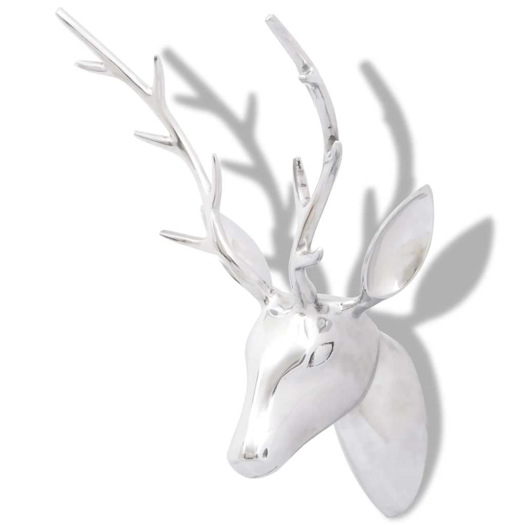 8718475951070_a_en_hd_1 Wall Mounted Aluminium Deer's Head Decoration Silver 62 cm - Image 2