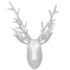 Wall Mounted Aluminium Deer's Head Decoration Silver 62 cm - Image 3