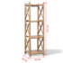 vidaXL 4-Tier Square Bamboo Shelf - Image 6