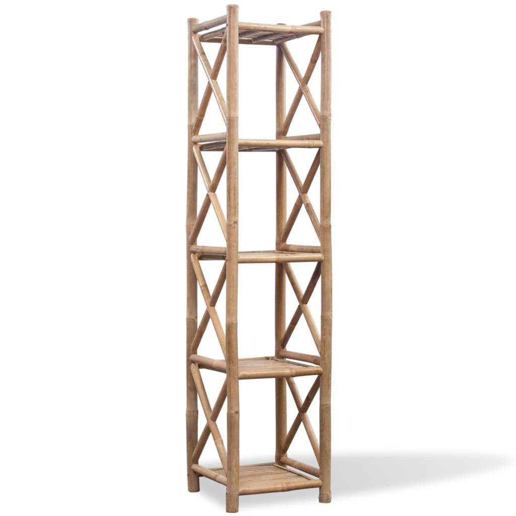 8718475954194_a_en_hd_1 vidaXL 5-Tier Square Bamboo Shelf - Image 1