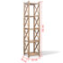 vidaXL 5-Tier Square Bamboo Shelf - Image 6