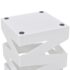 White Square Umbrella Stand Storage Holder Walking Stick Steel 48.5 cm - Image 3