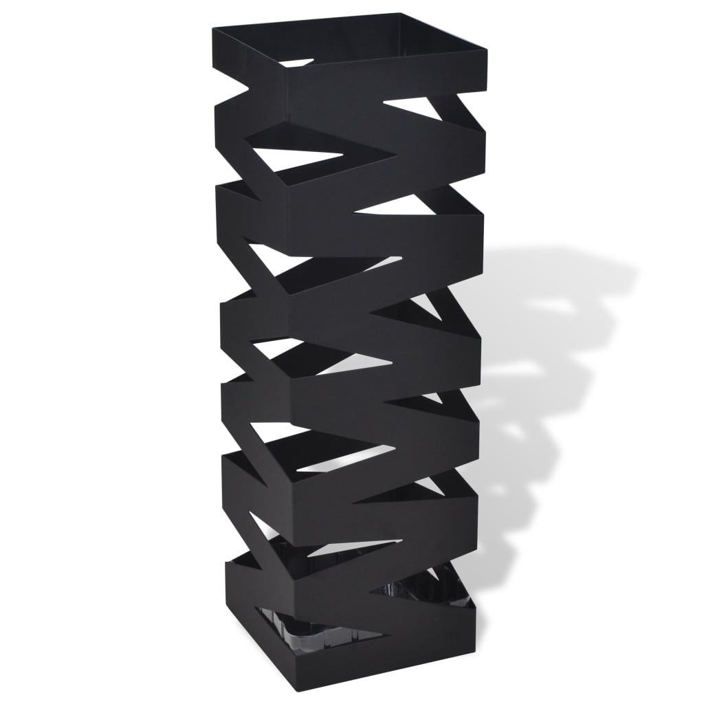 8718475954682_a_en_hd_1 Black Square Umbrella Stand Storage Holder Walking Stick Steel 48.5 cm - Image 1
