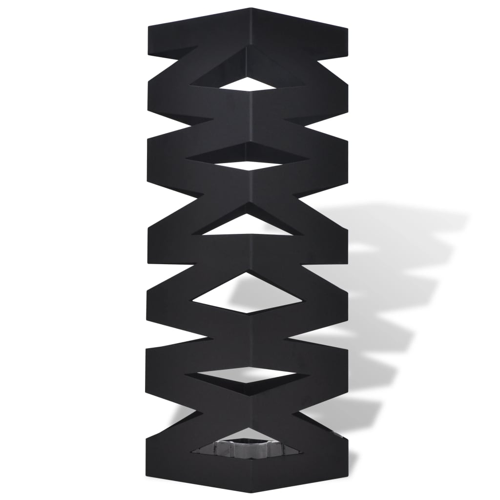 8718475954682_g_en_hd_1 Black Square Umbrella Stand Storage Holder Walking Stick Steel 48.5 cm - Image 2