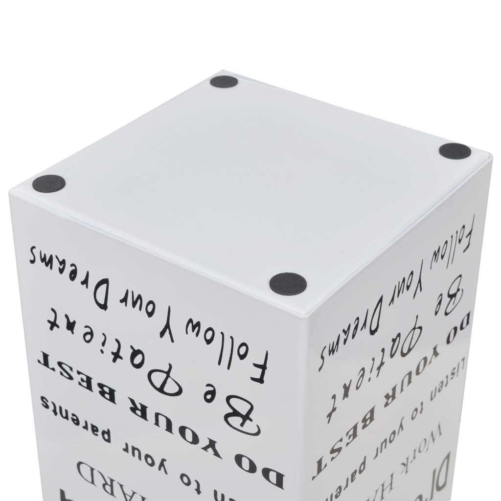 8718475954705_g_en_hd_3 White Square Umbrella Stand Storage Holder Walking Stick Steel 48.5 cm - Image 4