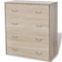 vidaXL Sideboard with 4 Drawers 60x30.5x71 cm Oak Colour - Image 4